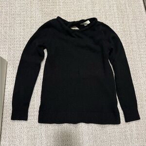 LOFT Black Crew Neck Sweater Carolyn Bessette style